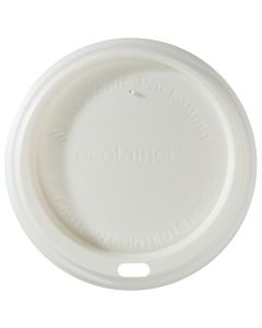 Tapa ECOTAINER Blanca Para Vaso de 12/16 oz pack 100 piezas